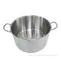 Stainless steel high-body stew pot with compound bottom